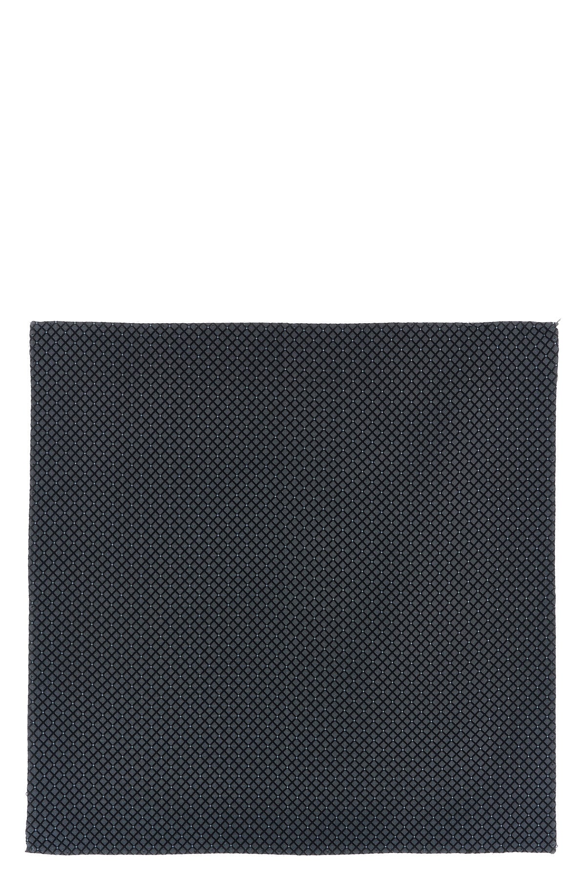 linea cerimonia pocket square in patterned jacquard silk