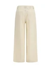 wide-leg cotton denim jeans
