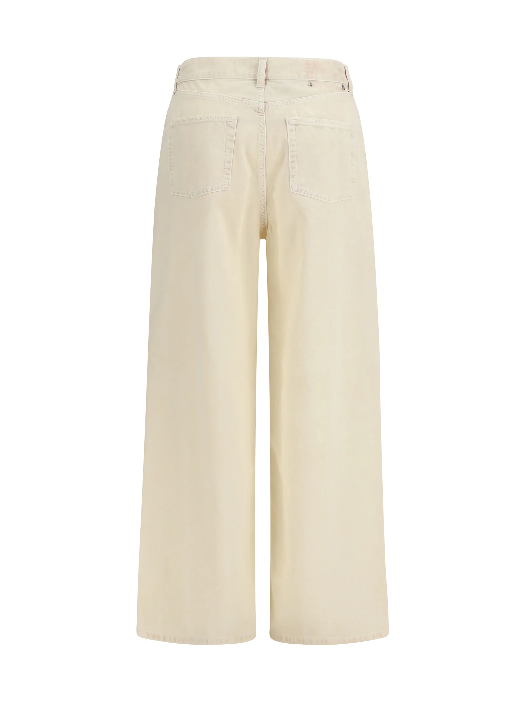 wide-leg cotton denim jeans