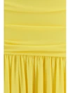pleated midi dress