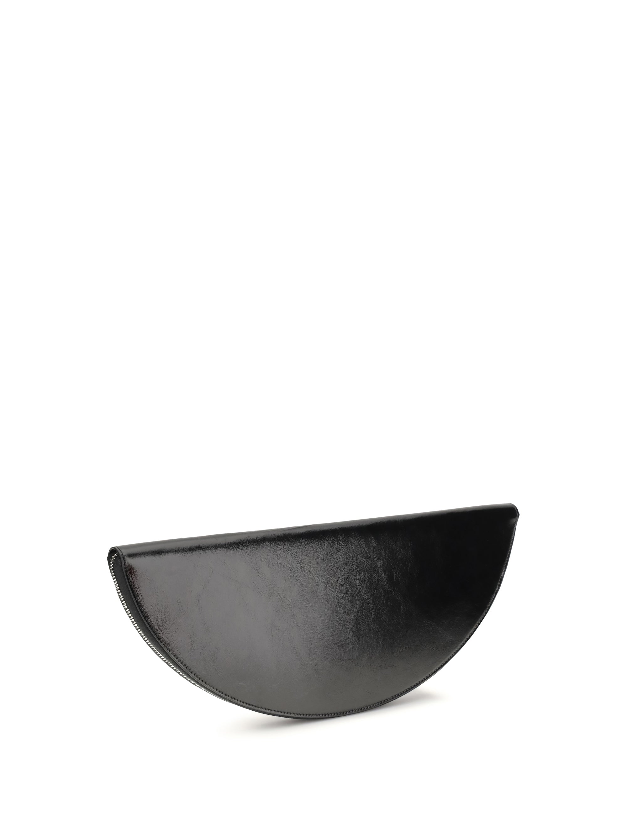 halfmoon leather clutch bag