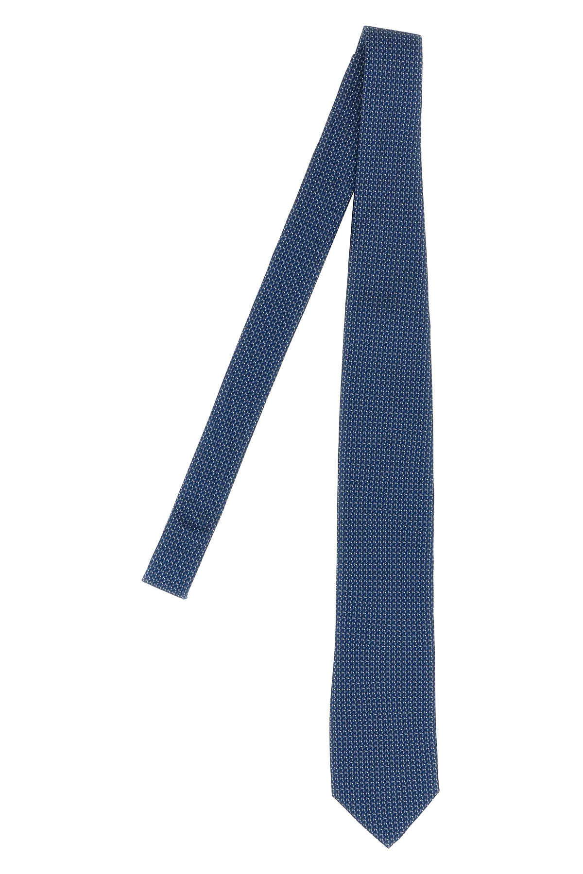 patterned print silk tie