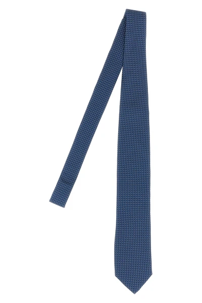 patterned print silk tie