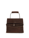 medium top handle bag with buckle detail