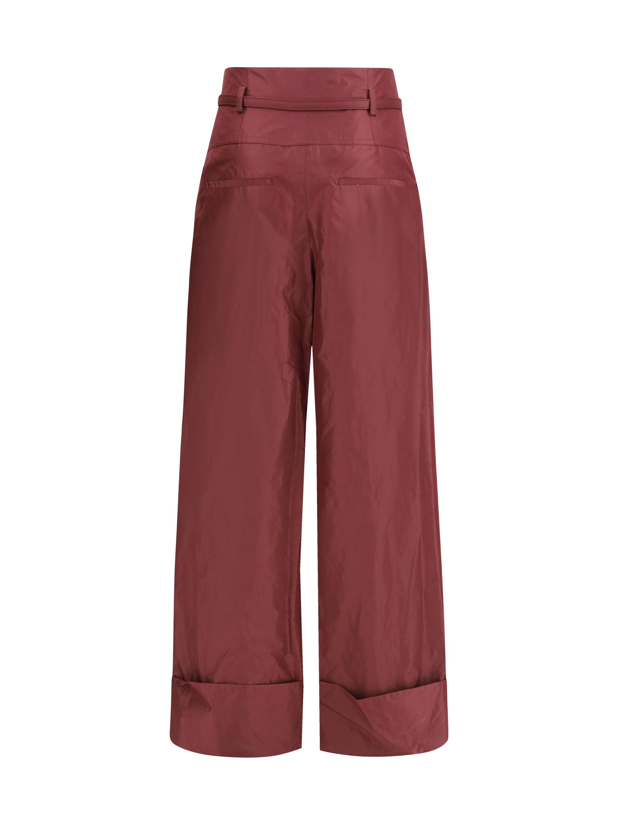 FENDI 38 taffeta silk pants 
