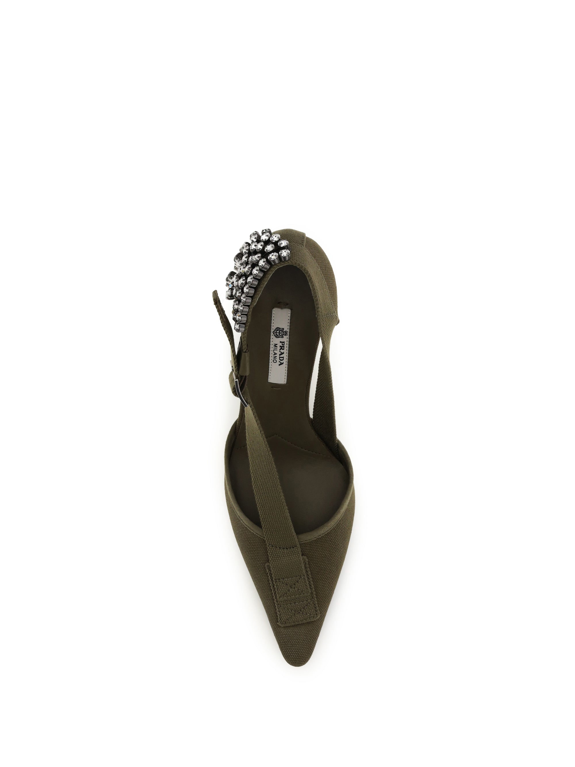 canvas pumps with crystals