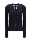 wool and silk cardigan with bow