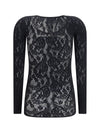 infinite rose net long-sleeve top