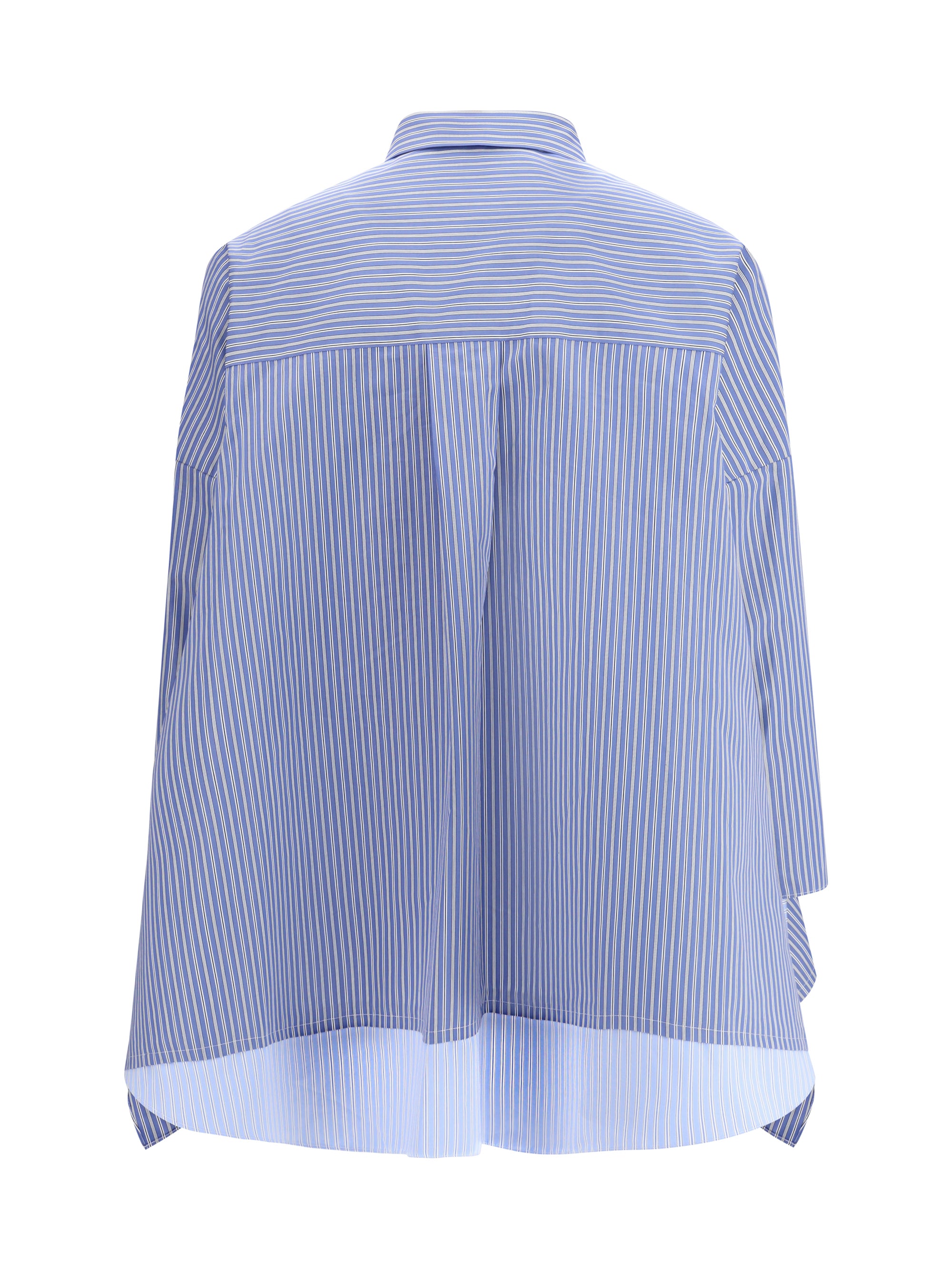 SACAI 1 striped poplin shirt 