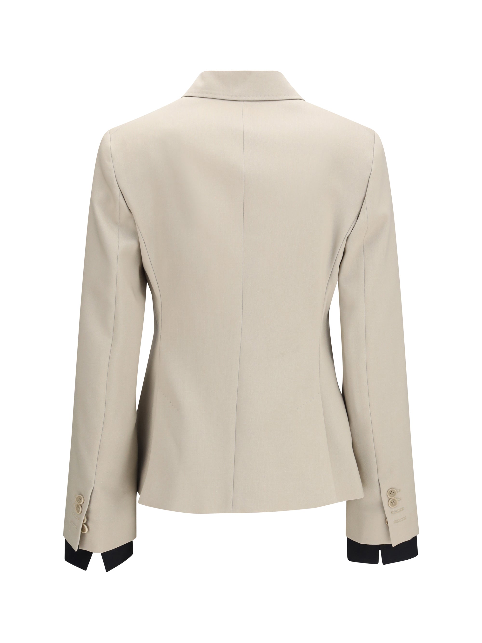 MAX MARA 42 placido double-breasted blazer in wool, mohair, and silk