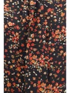 silk flora print shirt with neck bow