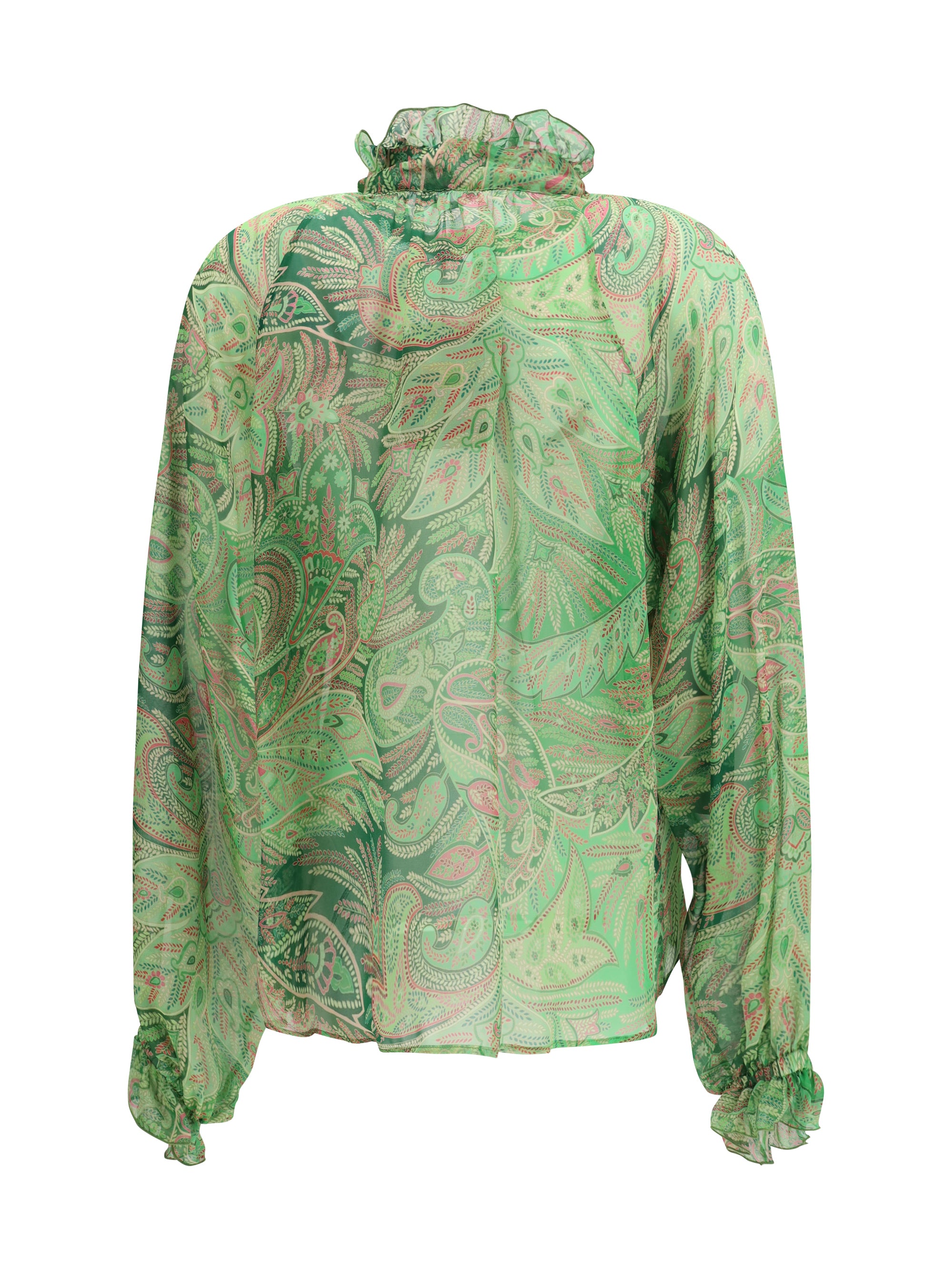 ETRO 40 paisley ruffled shirt