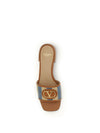 vlogo signature raffia slide sandals