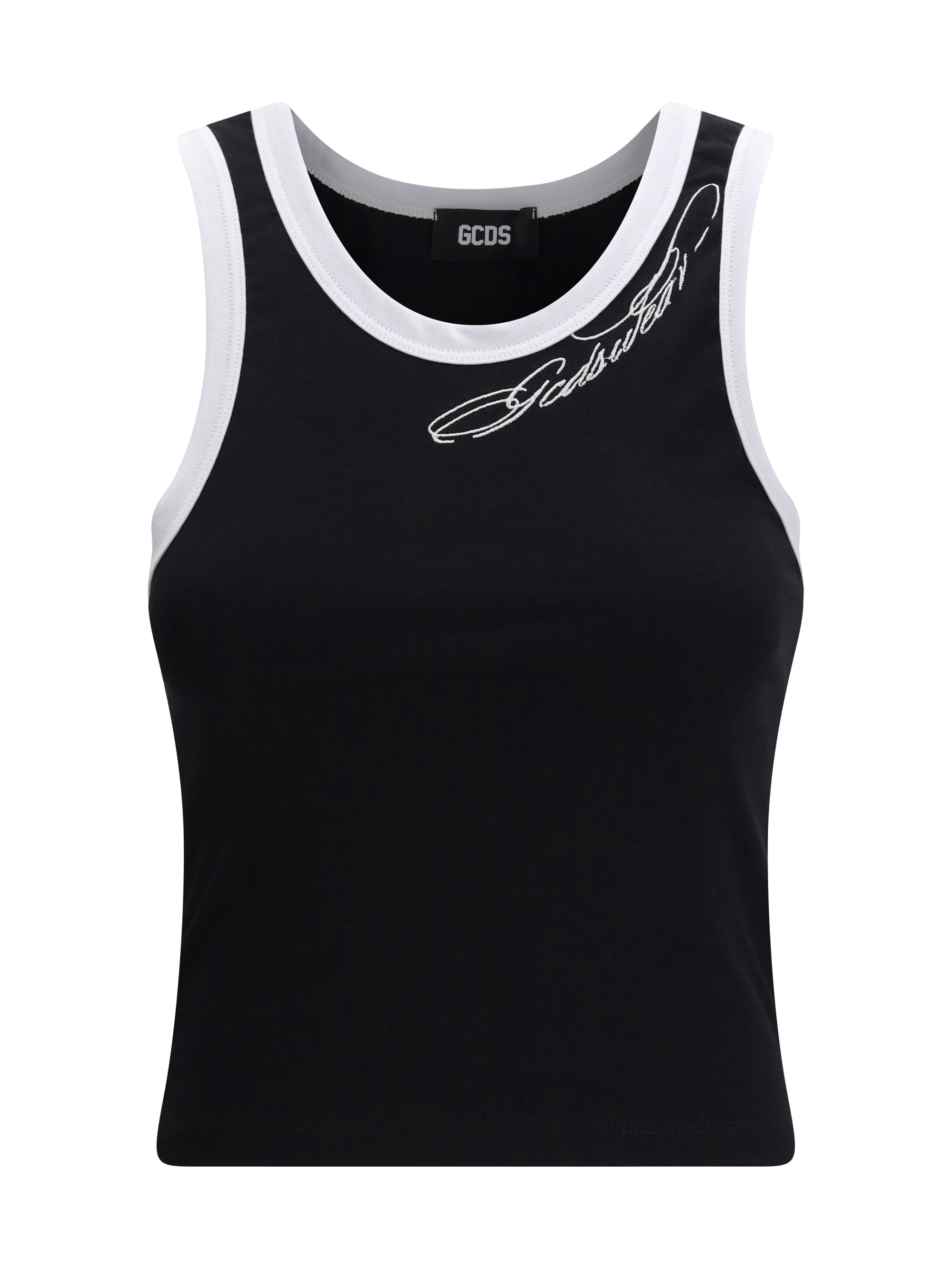 GCDS M cropped sleeveless tank top
