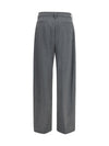 straight-leg wool-blend pants