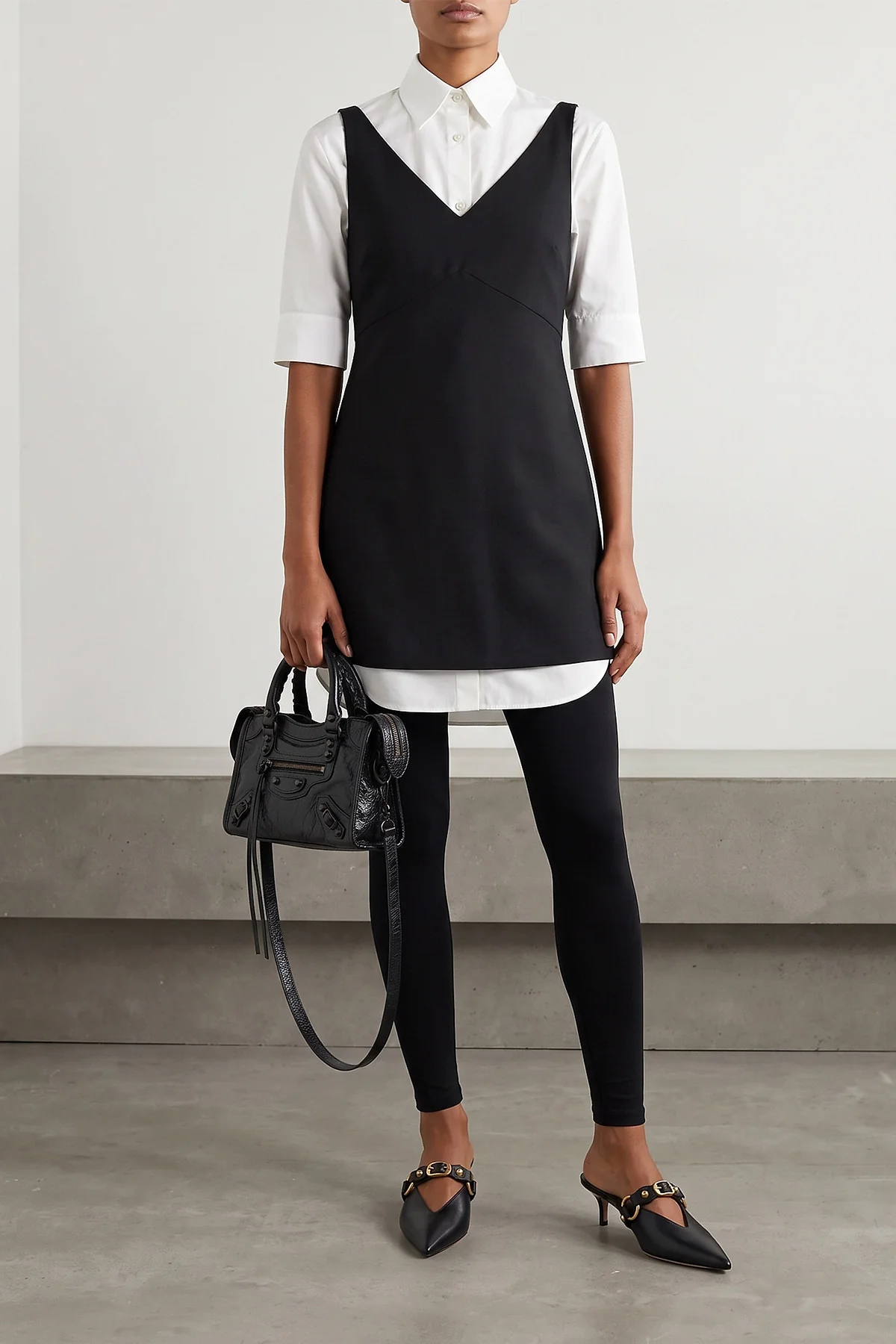 BALENCIAGA 36 balenciaga city mule sabots redefine the classic model through sharp lines and s
