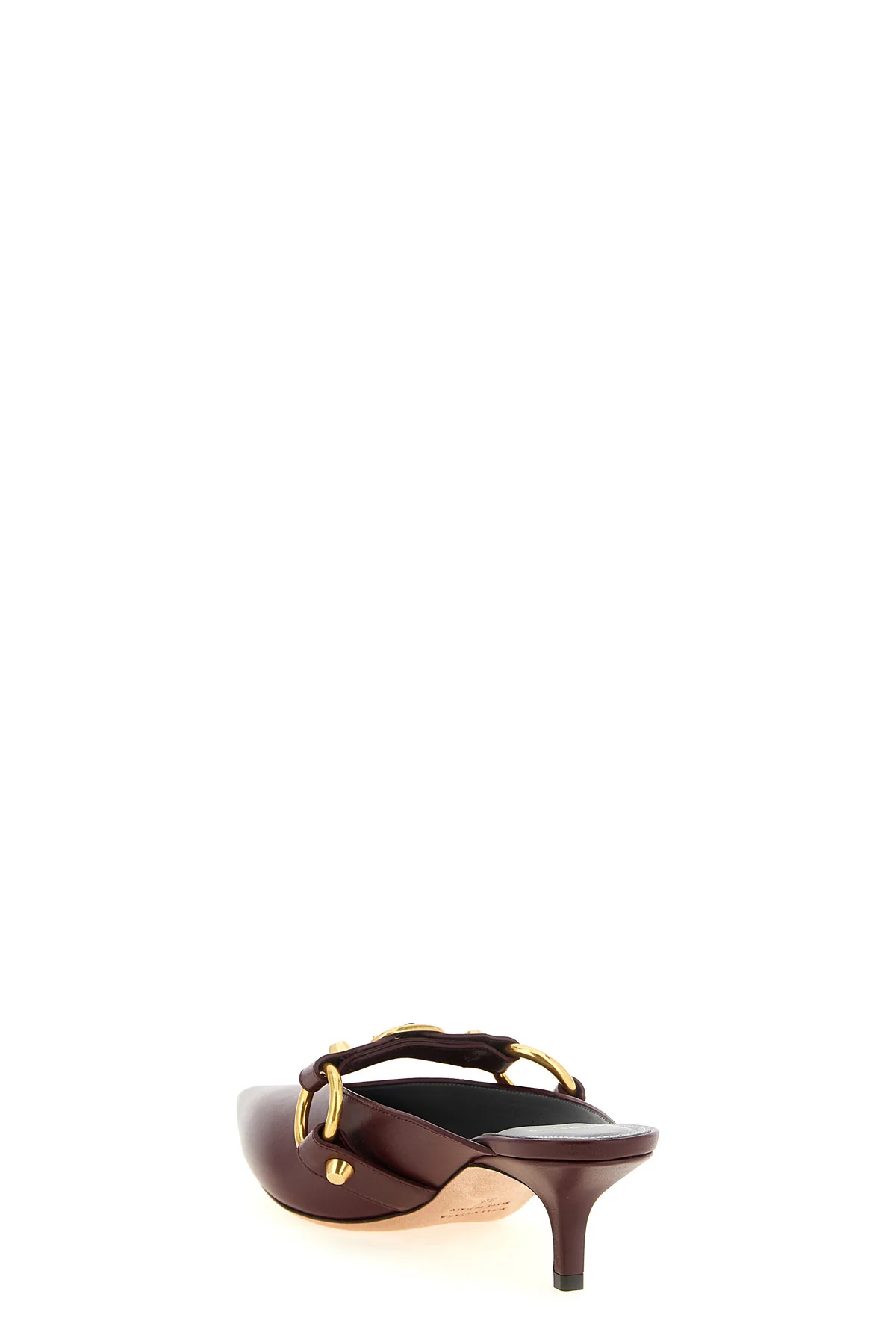 the balenciaga city mule defines a rigorous aesthetic through its sharp pointed