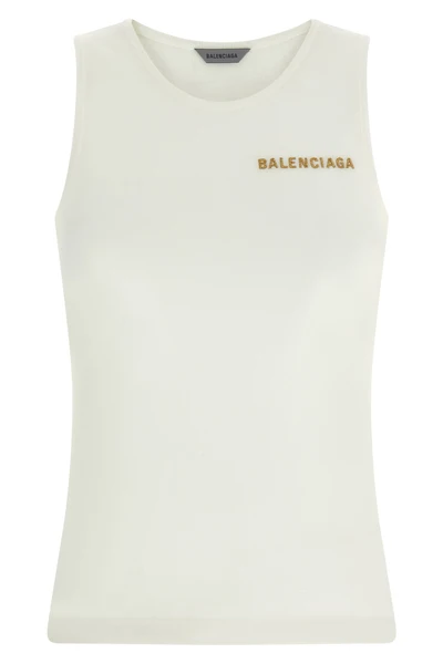 the balenciaga tank top defines contemporary minimalism through a precise sartor