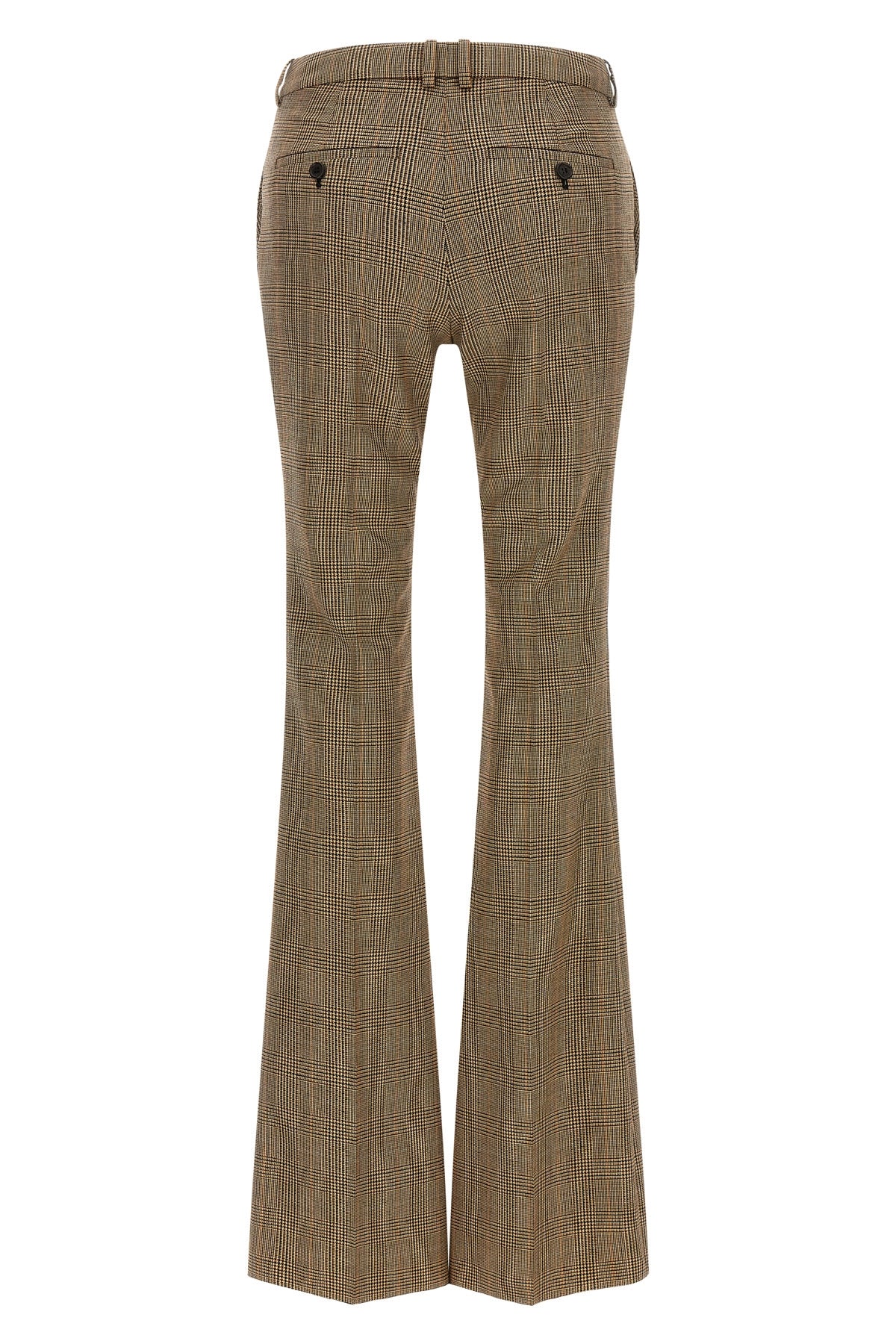 saint laurent flared trousers redefine classic tailoring through a silhouette in