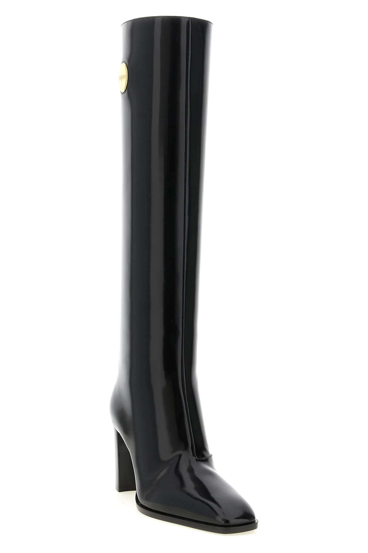 saint laurent louis high boots embody a rigorous and structured elegance