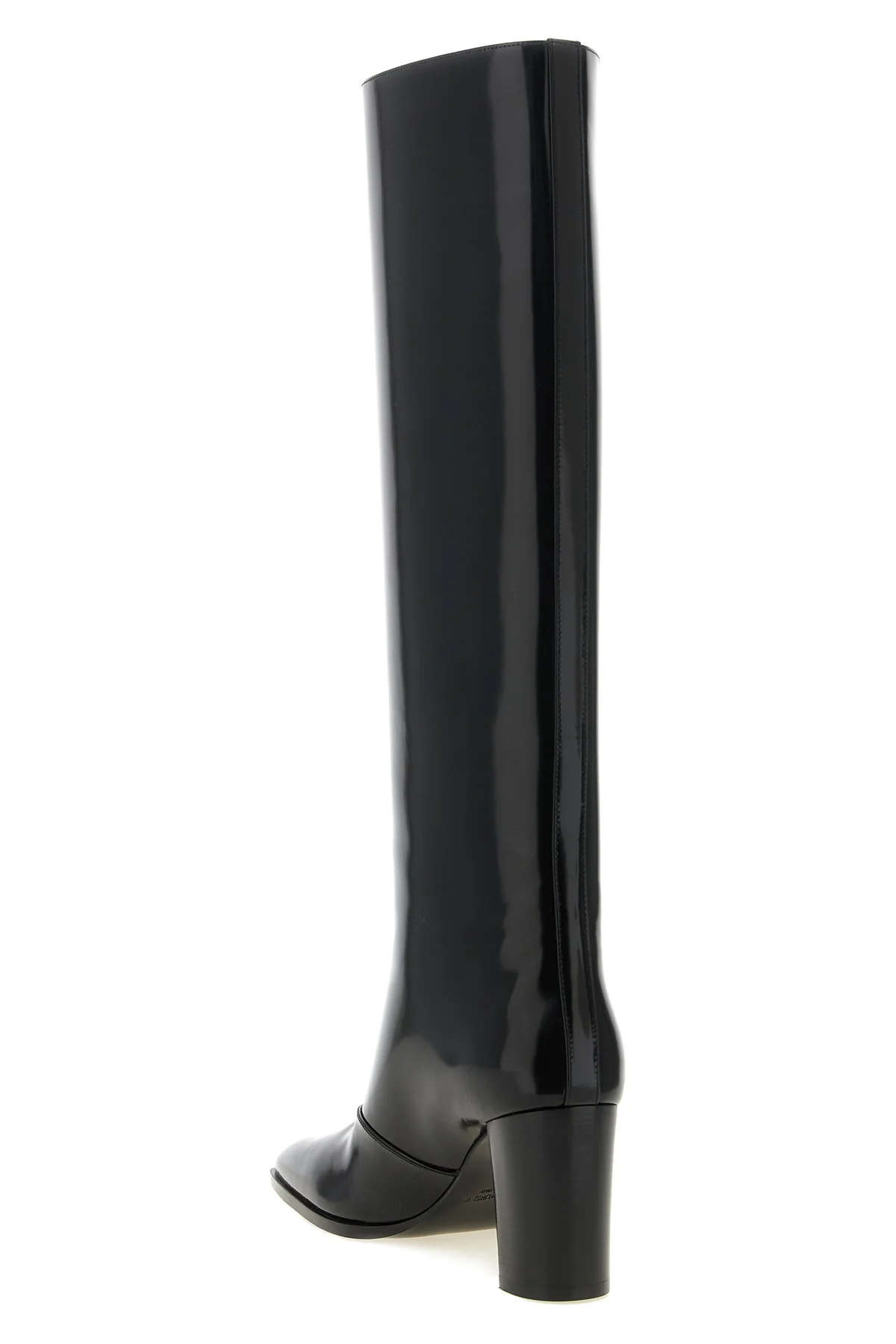 saint laurent louis high boots embody a rigorous and structured elegance