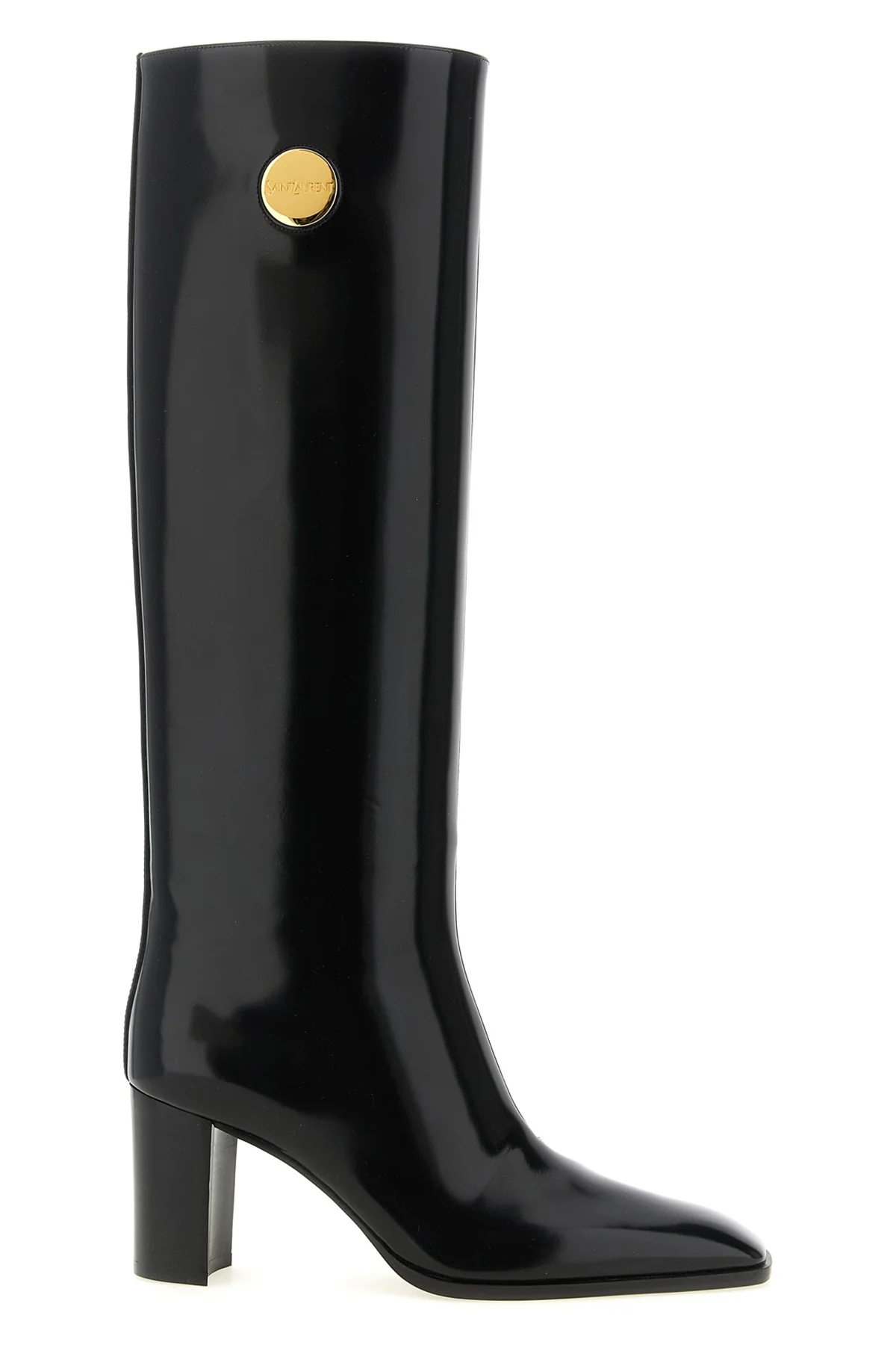 saint laurent louis high boots embody a rigorous and structured elegance