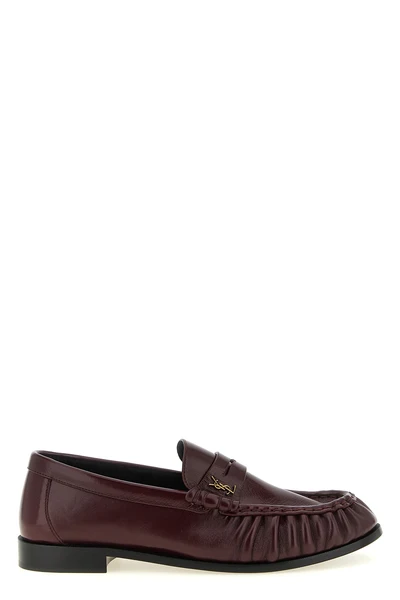 saint laurent le loafer loafers in fine burgundy calf leather redefine everyda