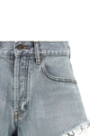balenciaga light blue denim mini shorts redefine casual luxury through meticulou
