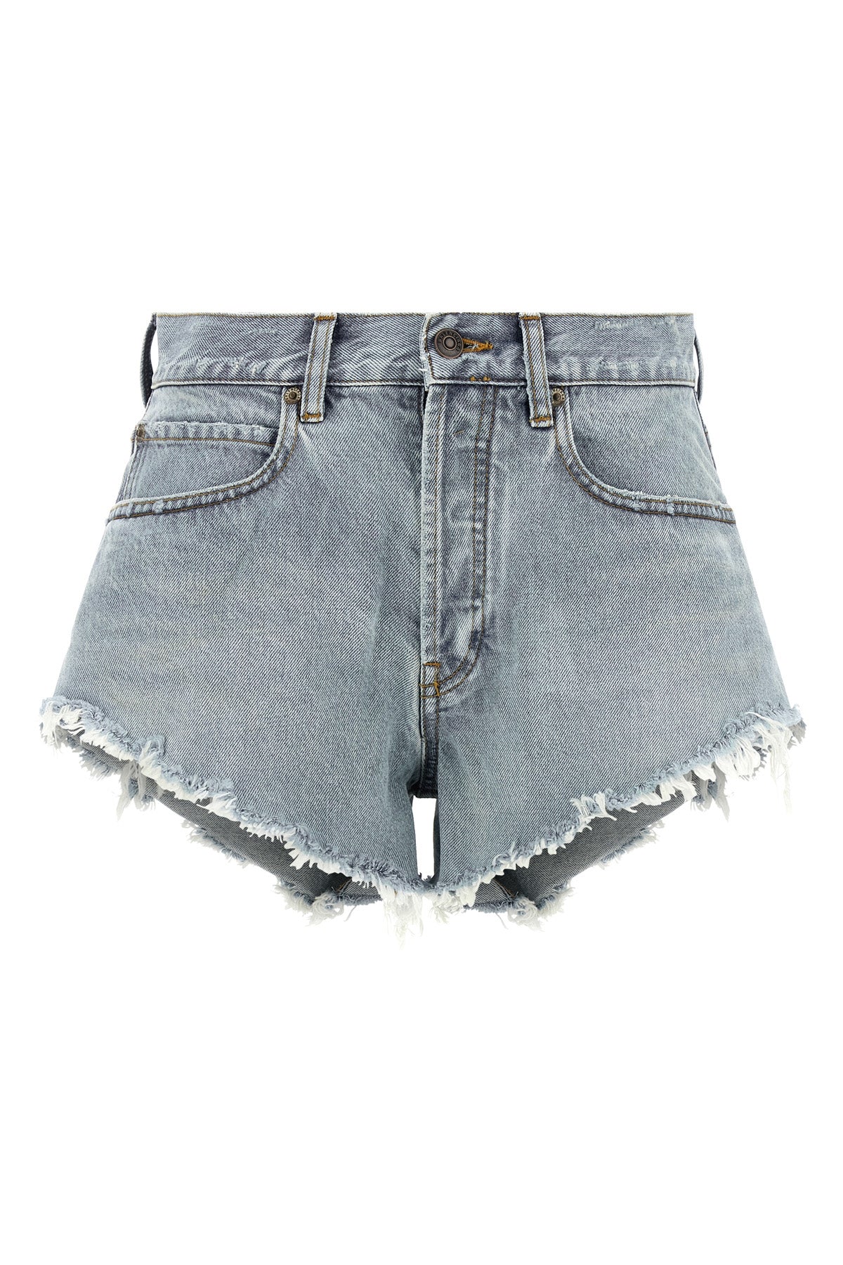 BALENCIAGA 26 balenciaga light blue denim mini shorts redefine casual luxury through meticulou
