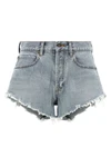 balenciaga light blue denim mini shorts redefine casual luxury through meticulou