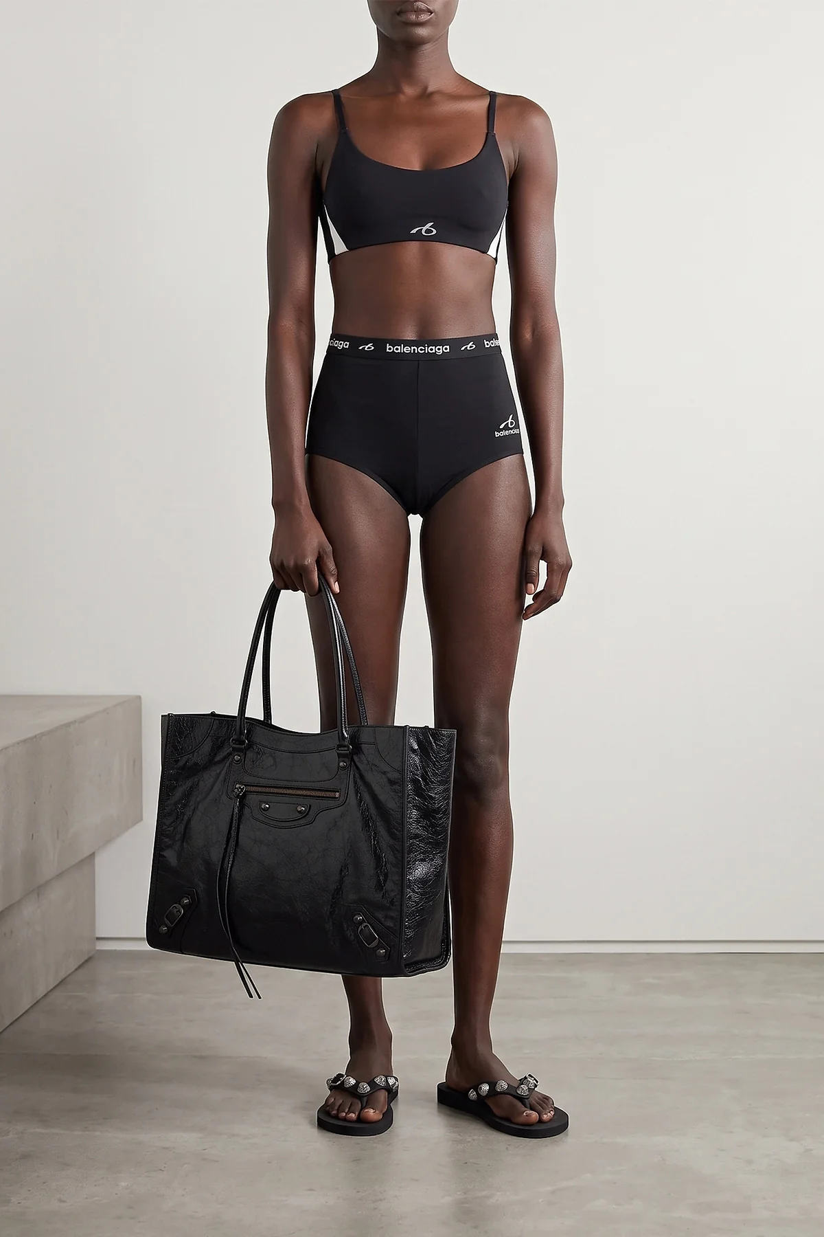 the balenciaga techwear sports top redefines activewear aesthetics through a f