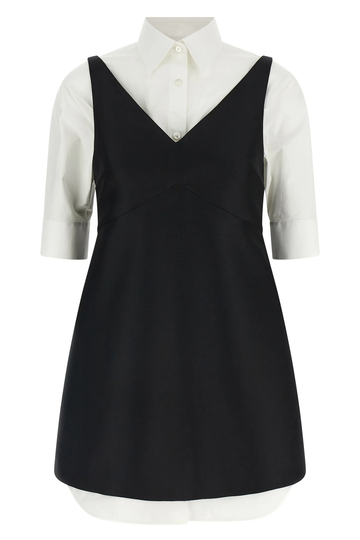 the balenciaga chemisier ibrido mini dress features a sophisticated constructi