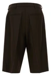 saint laurent tailored bermuda shorts in combed wool flannel