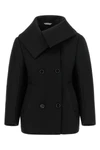 the balenciaga black short caban redefines classic proportions through a rigorou