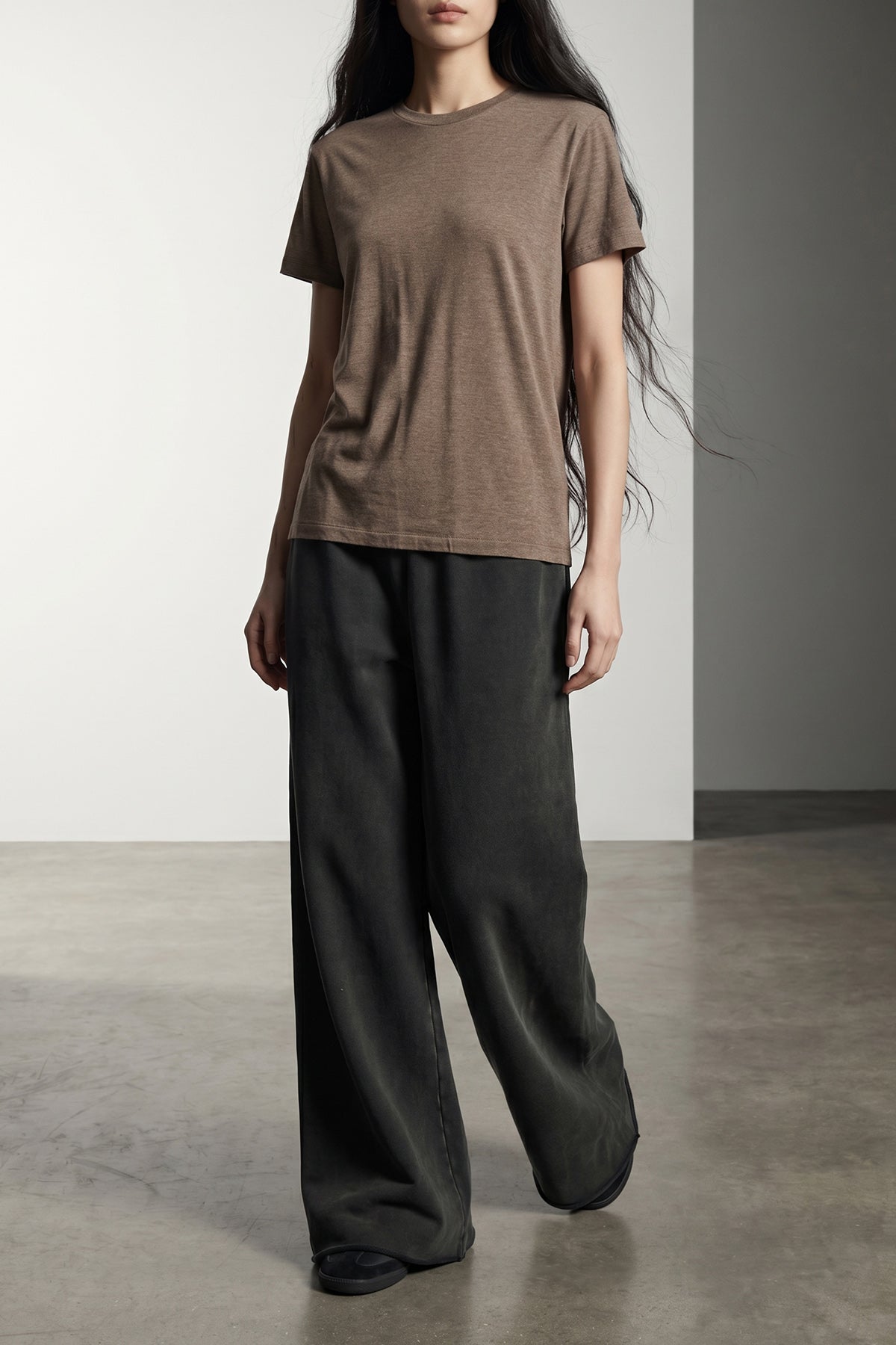 AURALEE 0 cotton mélange crewneck t-shirt