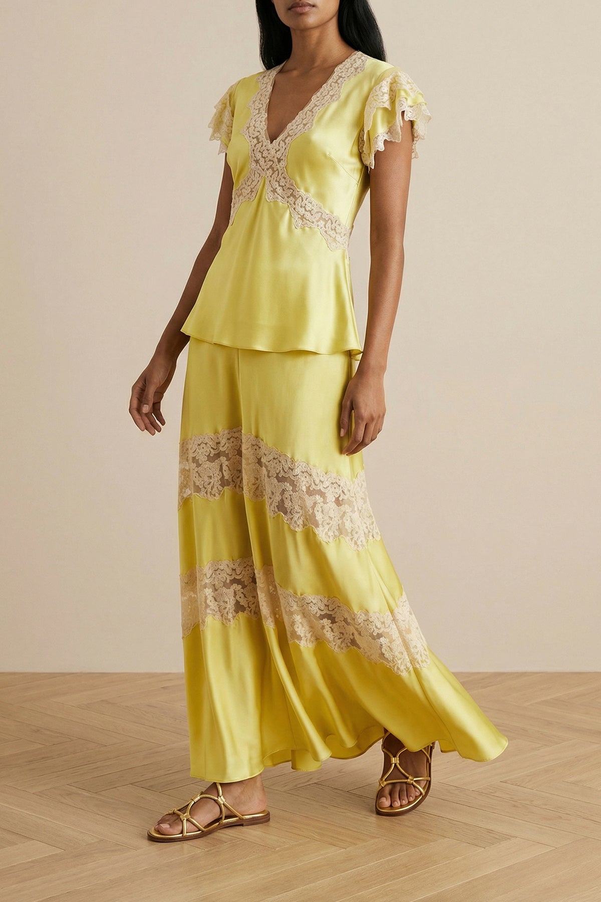 ALBERTA FERRETTI 40 long skirt in shiny viscose