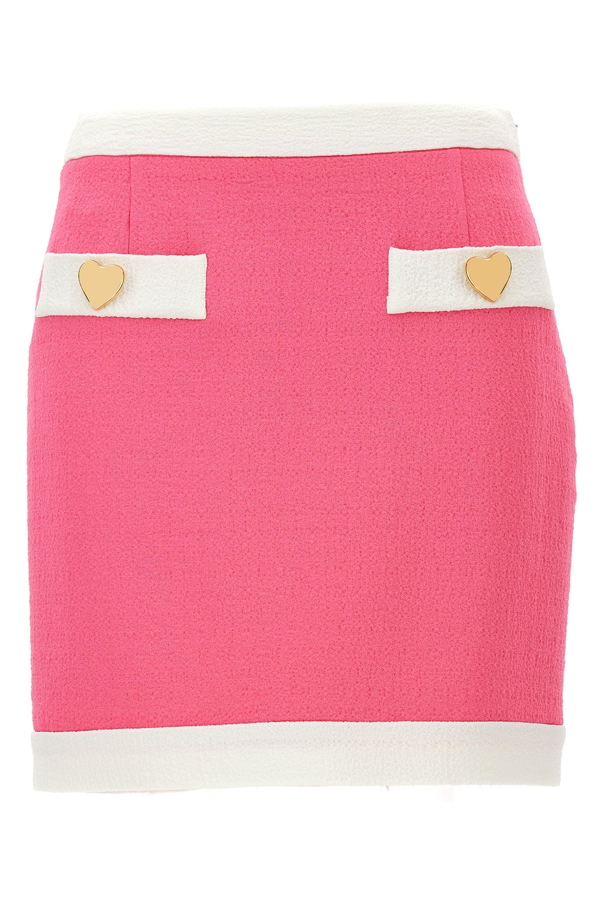 MOSCHINO 42 heart buttons viscose skirt