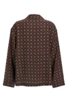 patterned print silk shirt