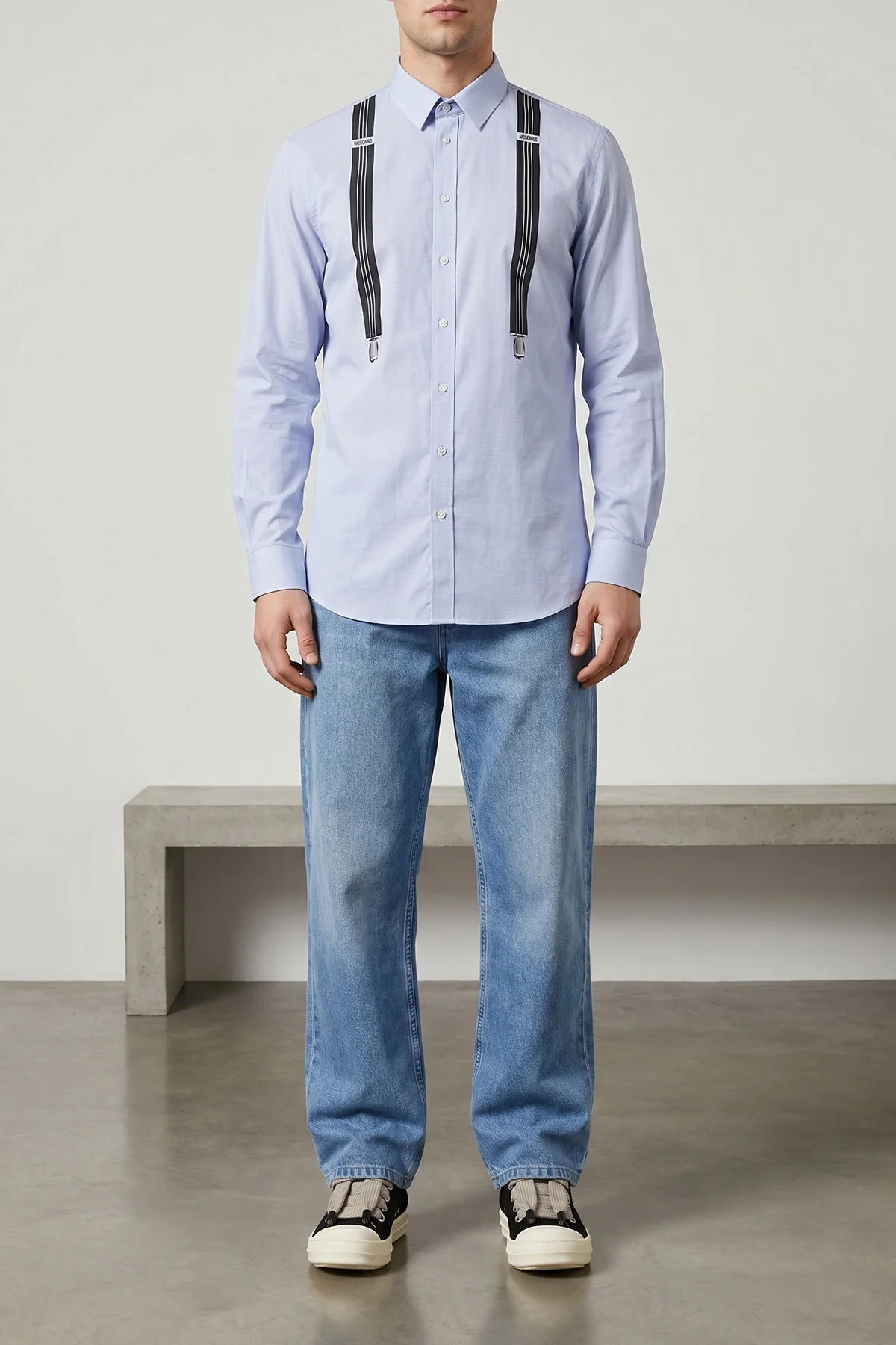MOSCHINO L cotton vichy shirt
