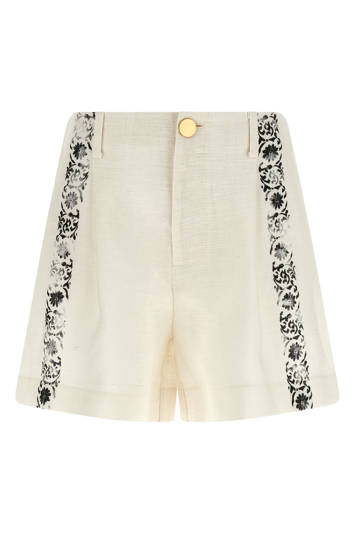 ALBERTA FERRETTI 38 pure linen shorts