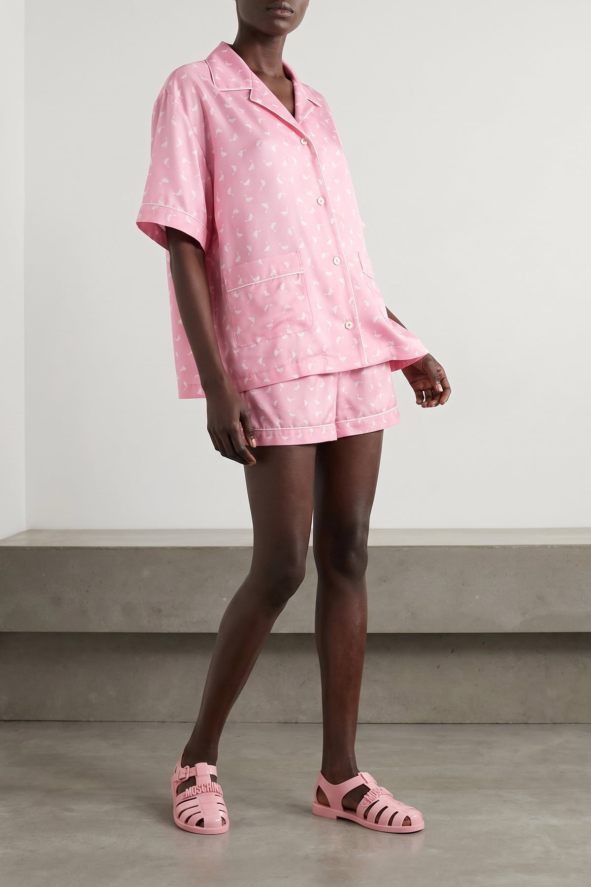 MOSCHINO 38 silk twill shorts