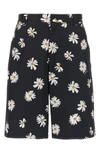 cotton satin bermuda shorts