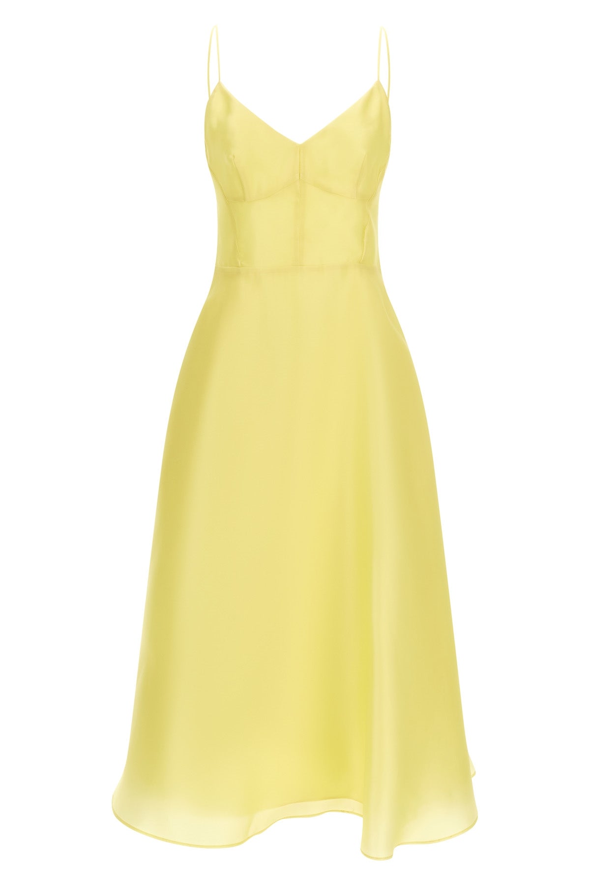 ALBERTA FERRETTI 40 smooth triple silk organza midi dress