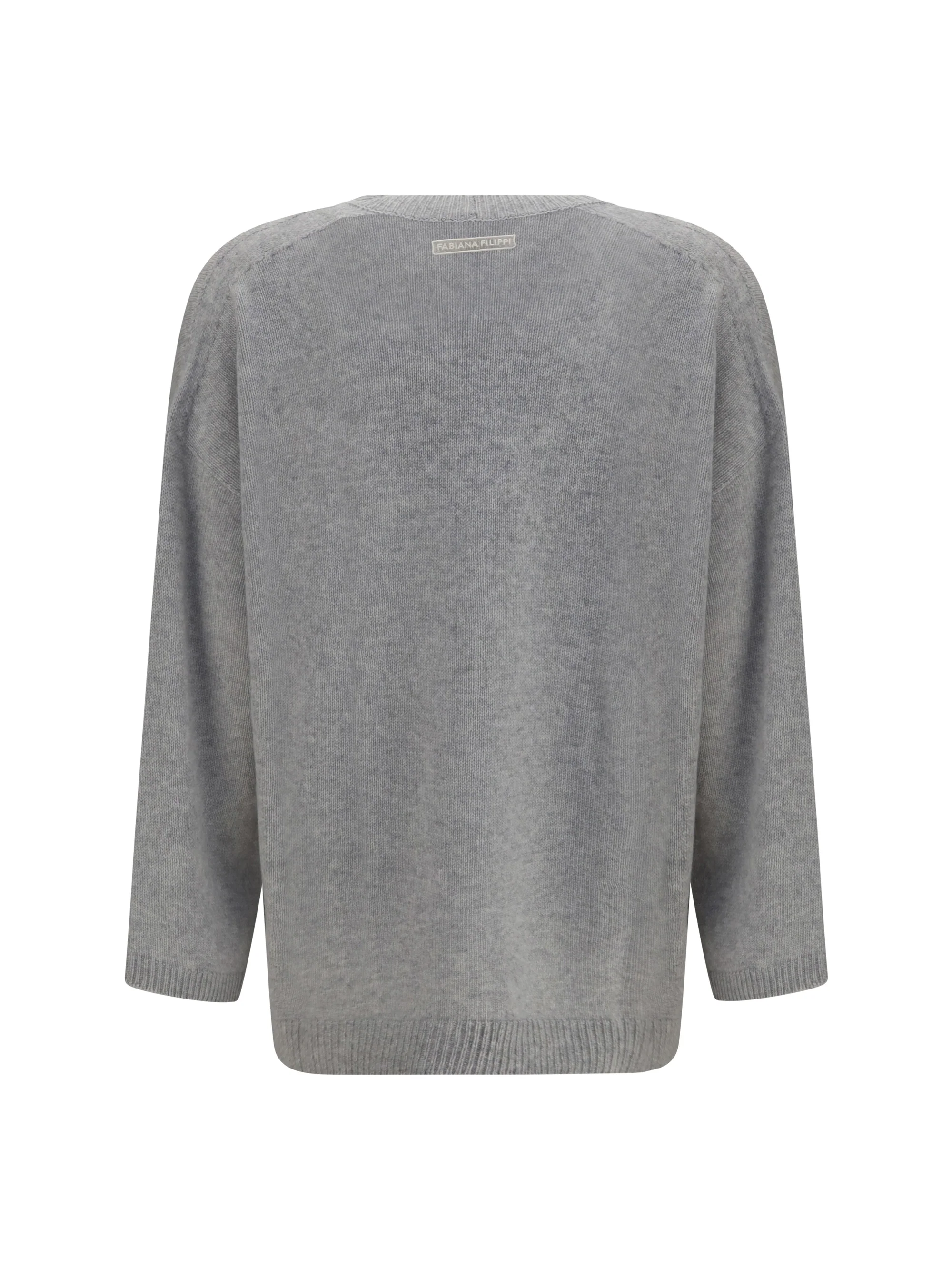 cashmere cardigan with v-neck and knot button