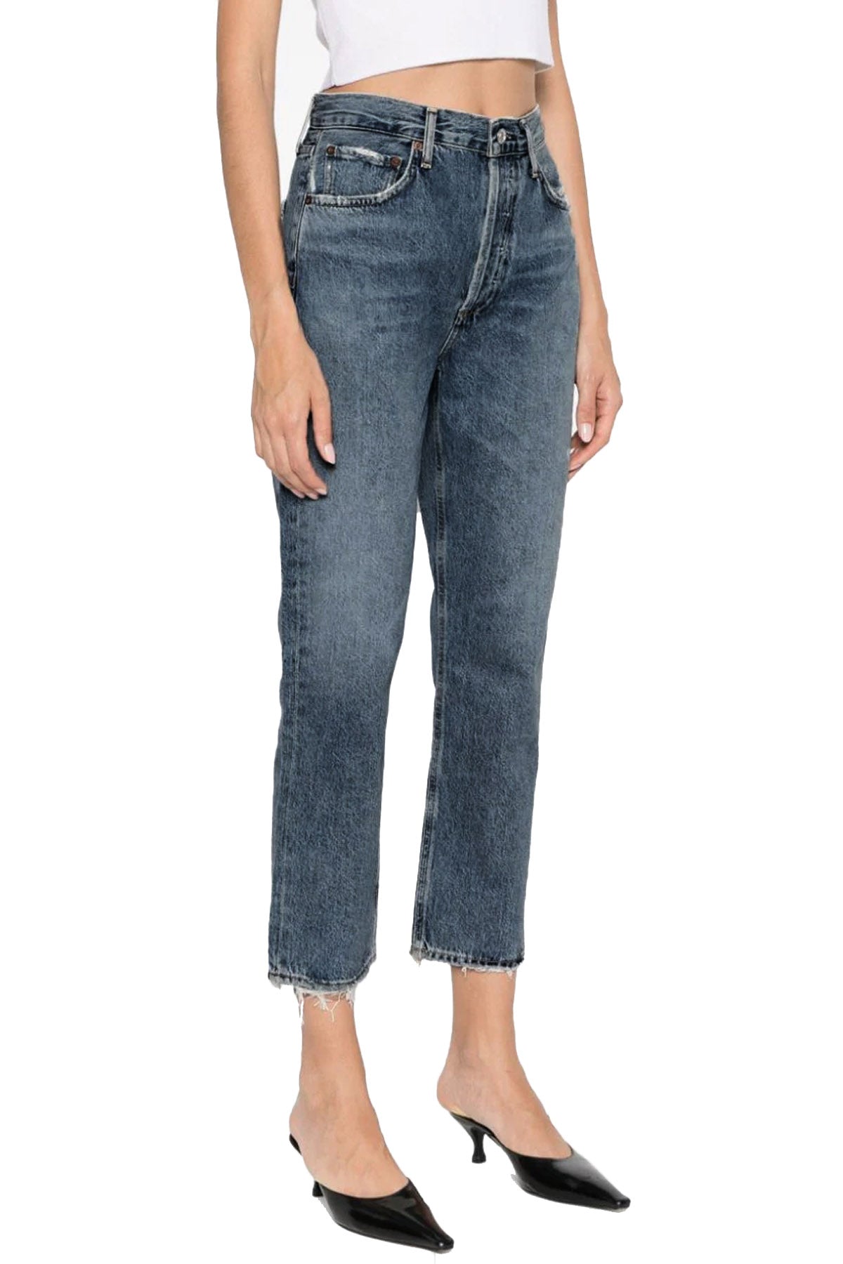 AGOLDE 30 riley crop denim jeans