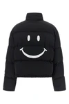 the moschino x smiley bomber jacket redefines the volumes of outerwear through a