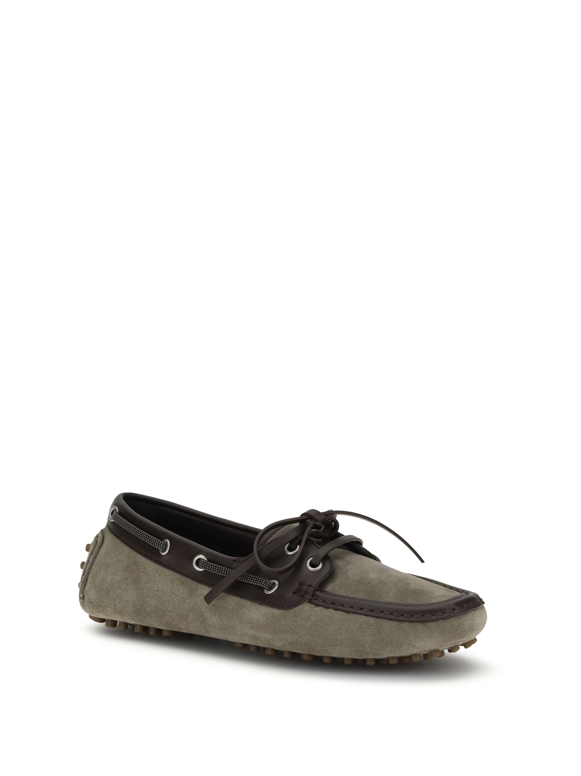 BRUNELLO CUCINELLI 36 lace-up suede loafers