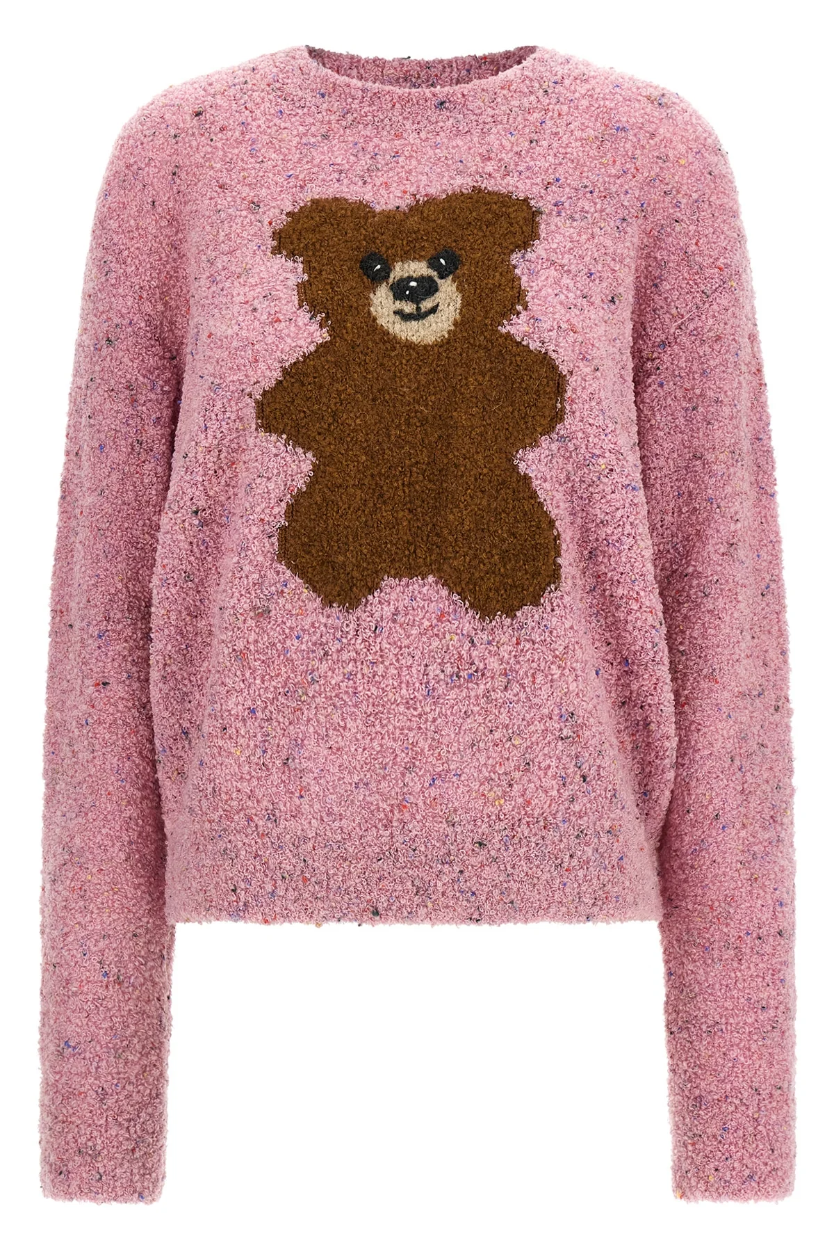 MOSCHINO 38 the moschino teddy bear jersey stands out for a complex bouclé workmanship that