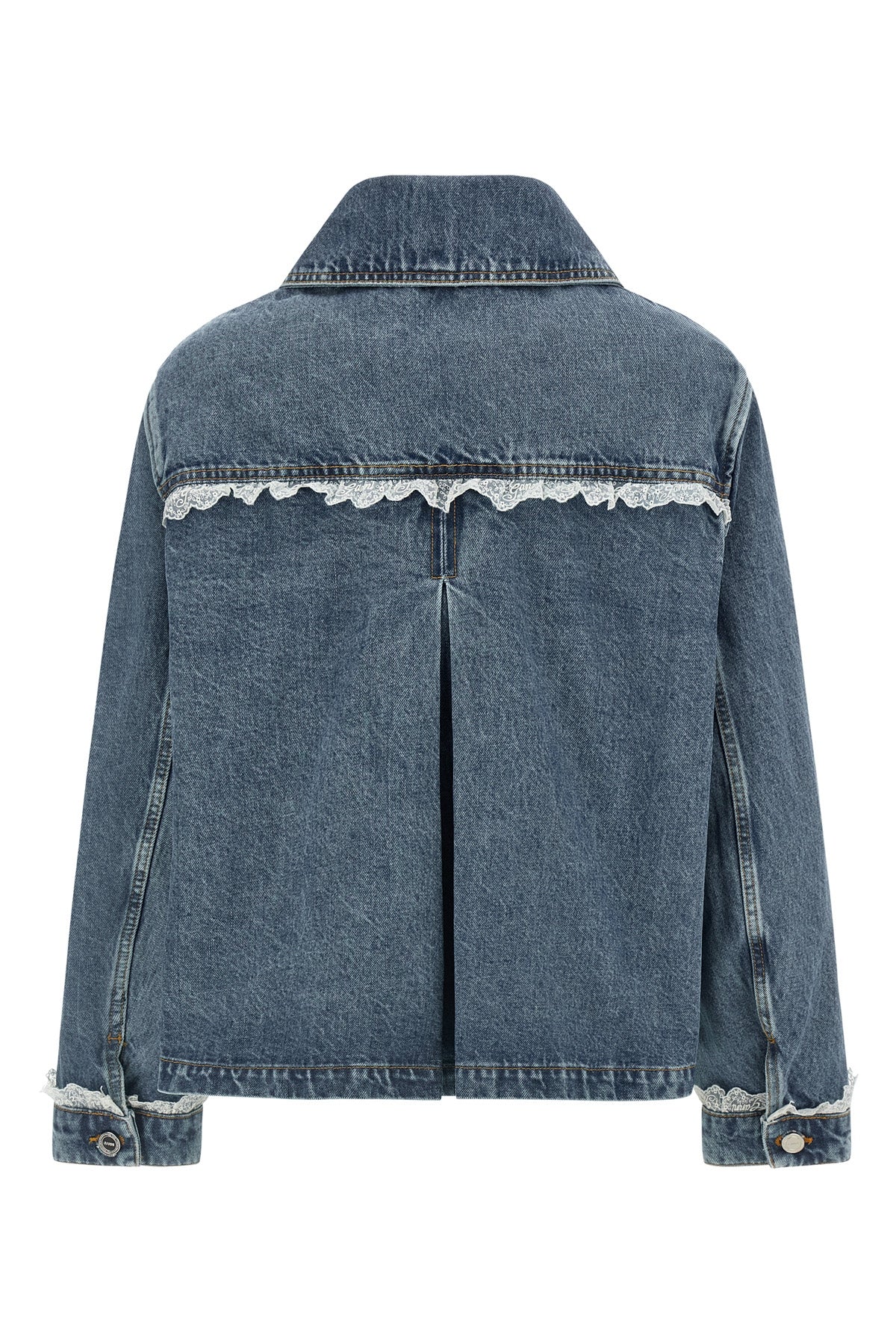 the denim jacket ganni redefines the codes of casual dress through a structured