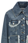 the denim jacket ganni redefines the codes of casual dress through a structured